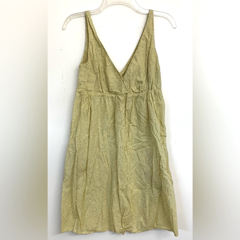 3 for $12 Old Navy dress with pockets, size small, yellow with gray dot pattern